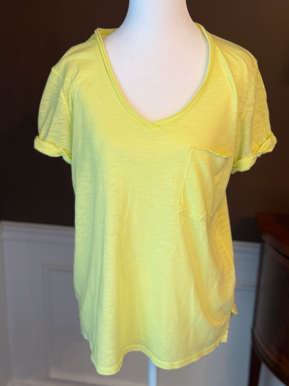 Anthropologie Pilcro Quinn V-Neck Tee Relaxed Fit Size Small NWT